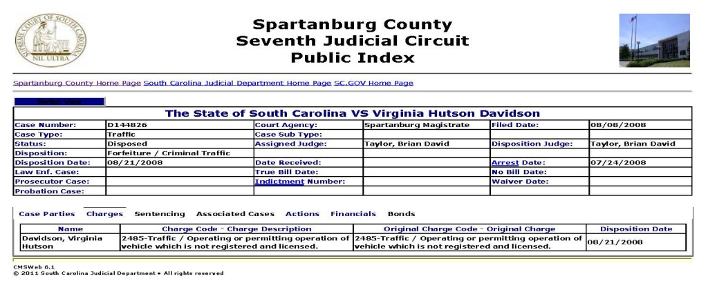 Spartanburg County Obot criminal history