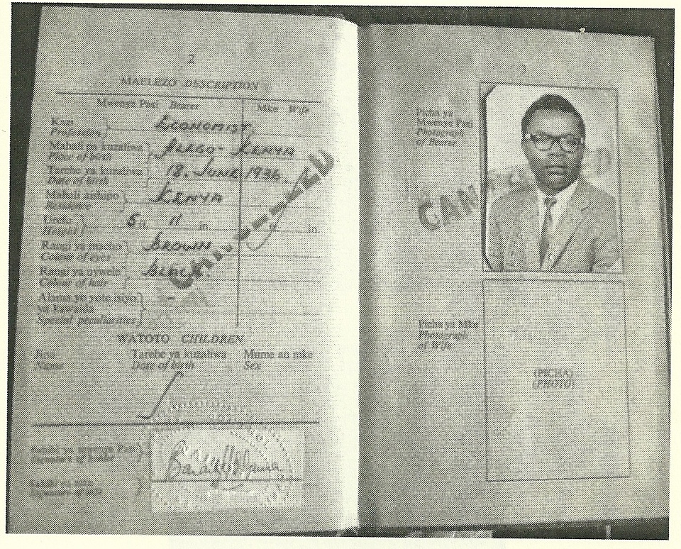 o senior Kenya pass 1964 b