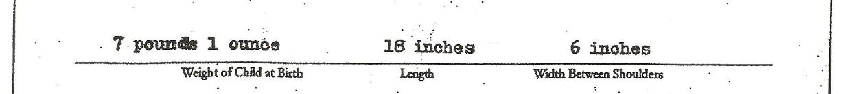 width between shoulders obama as a newborn