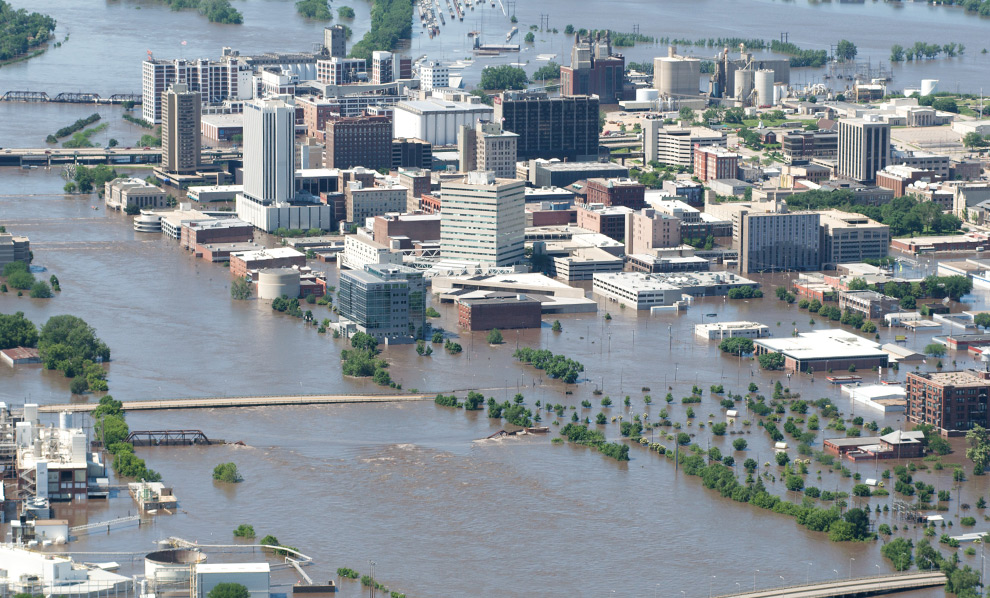 downtown CR flood