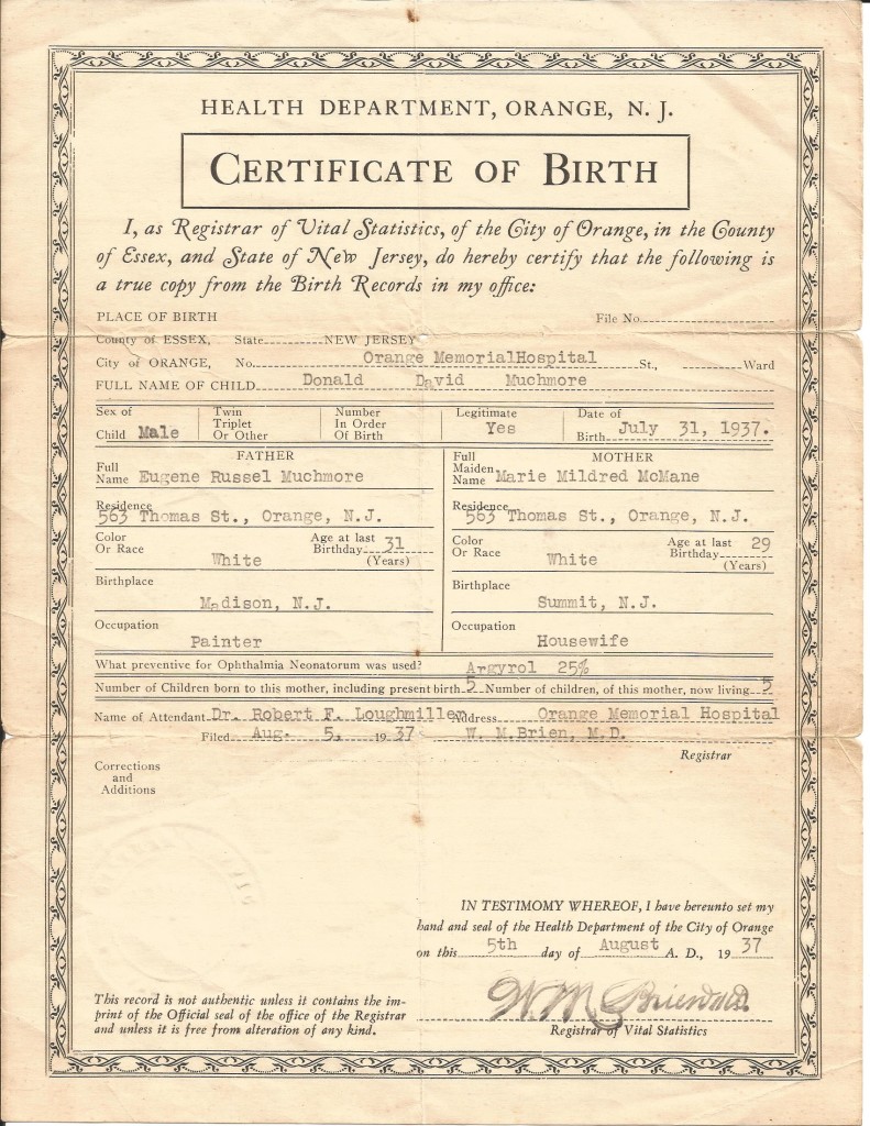 birth certificate new jersey 1937