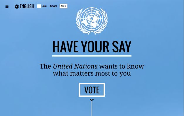 United Nations vote My World 2015 a