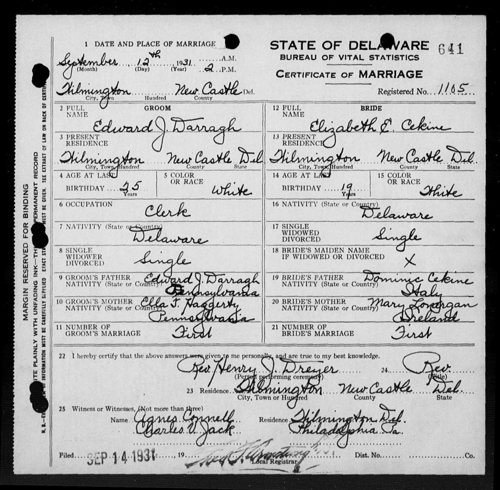 Elizabeth-E-Cekine-marriage-1931-Edward-J-Darragh-Ted-Cruz