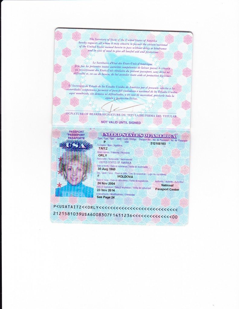 orly taitz us passport 212158103 issued 2004