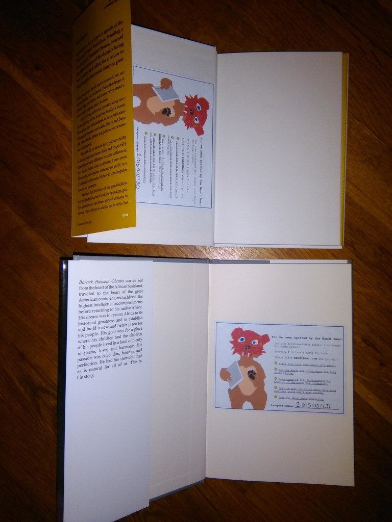 Nandibear.com book tracking passport sticker