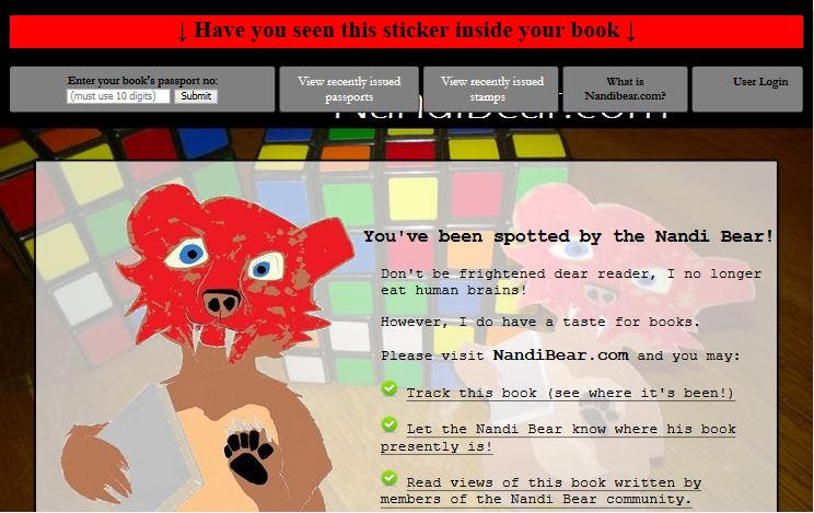 Nandibear.com book tracker
