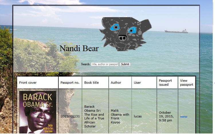 Nandibear.com books passports tracking
