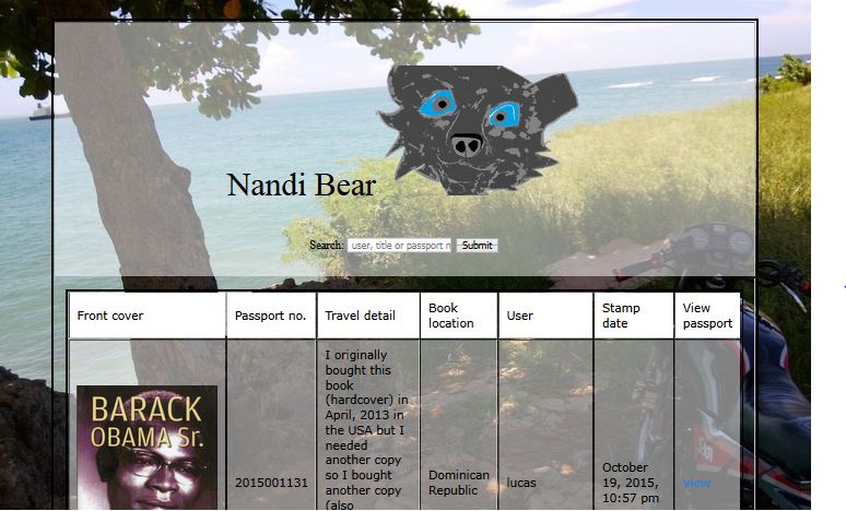 Nandibear.com books stamps tracking