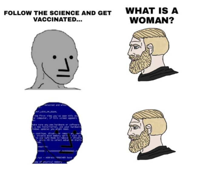 follow-the-science-get-vaccinated-what-is-a-woman-dont-know-2022-biden-ukraine-criminal