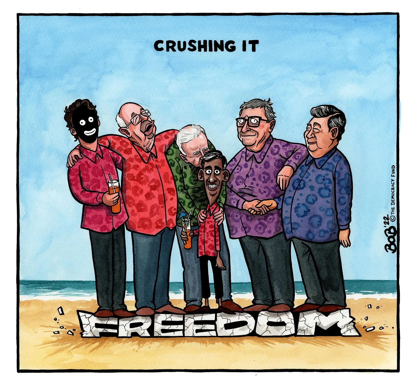 crushing-it-freedom-joe-biden-justin-rudeau-klaus-schwab-rishi-sunak-bill-gates-xi-jinping